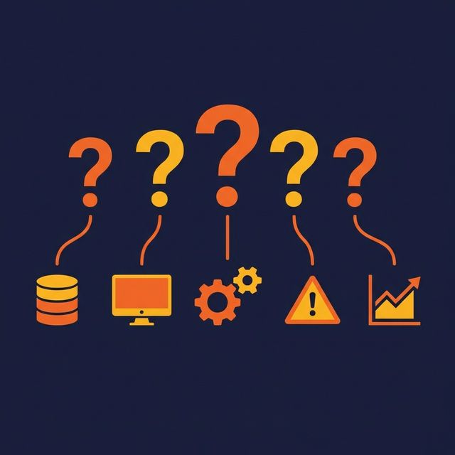 Five-question framework: Sources, Destinations, Transformations, Failure Modes, Monitoring